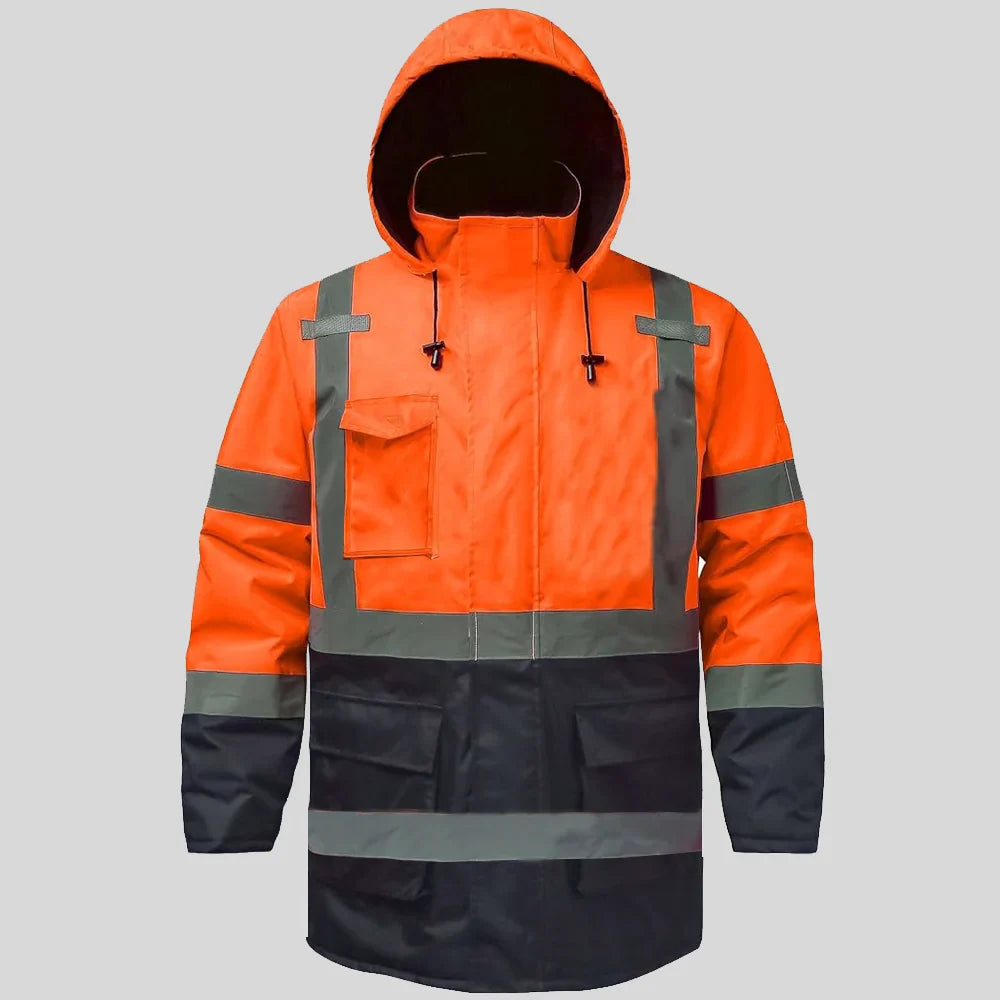 Hawkeye Factory Road Work Jacket Construction Outdoor Safety Water Proof High Visibility Protection in Saudi Arabia