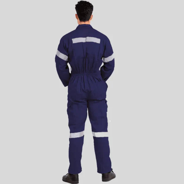 Industrial Twill Cotton Uniform Coverall Sky Navy Blue 100 Percent Pre Shrunk Cotton 200 GSM in Saudi Arabia