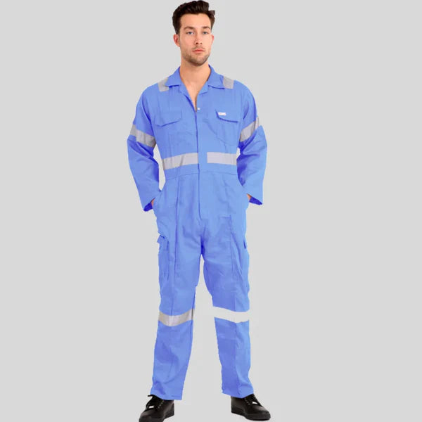 Industrial Twill Cotton Uniform Coverall Sky Blue 100 Percent Pre Shrunk Cotton 200 GSM in Saudi Arabia