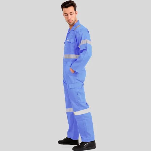 Industrial Twill Cotton Uniform Coverall Sky Blue 100 Percent Pre Shrunk Cotton 200 GSM in Saudi Arabia