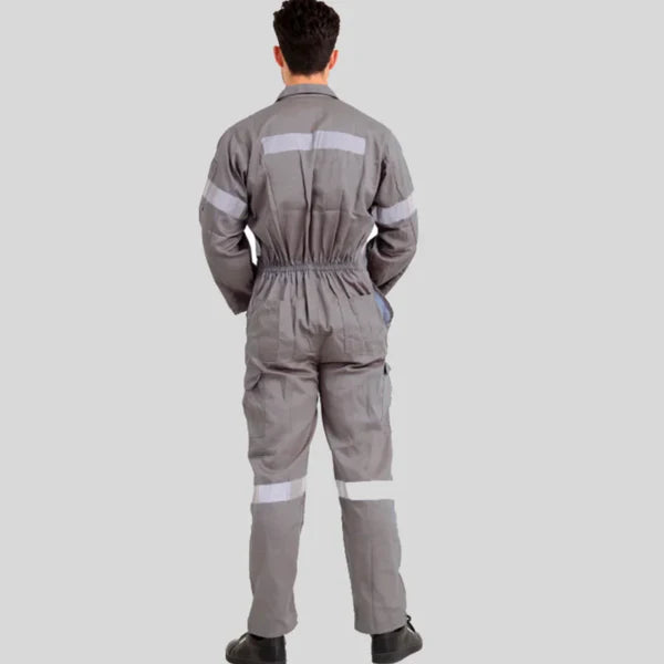 Industrial Twill Cotton Uniform Coverall Gray 100 Percent Pre Shrunk Cotton 200 GSM in Saudi Arabia