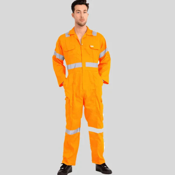 Industrial Twill Cotton Uniform Coverall Orange 100 Percent Pre Shrunk Cotton 200 GSM in Saudi Arabia