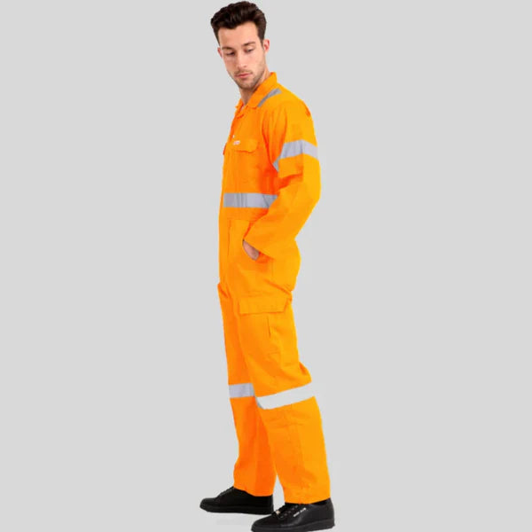Industrial Twill Cotton Uniform Coverall Orange 100 Percent Pre Shrunk Cotton 200 GSM in Saudi Arabia