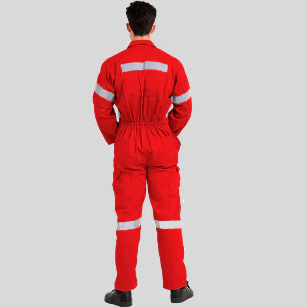 Industrial Twill Cotton Uniform Coverall Red 100 Percent Pre Shrunk Cotton 200 GSM in Saudi Arabia