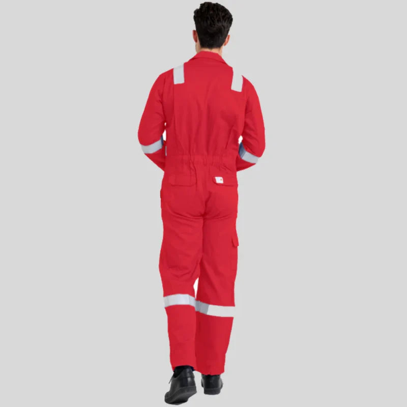 Fire Retardant Industrial Uniform Cotton Coverall Red 100 Percent Cotton Maximum Visibility Safety in Saudi Arabia